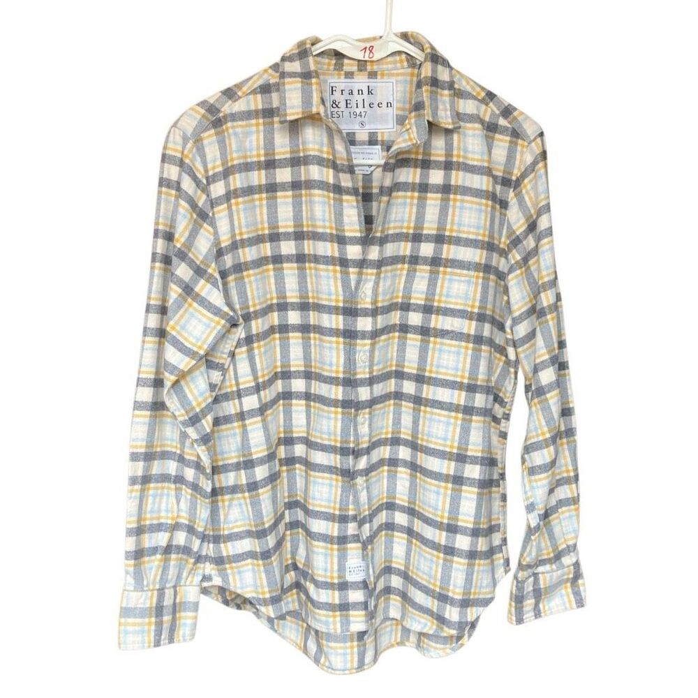 Frank & Eileen Plaid Pocket Flannel 100% Cotton Womens Small #780
